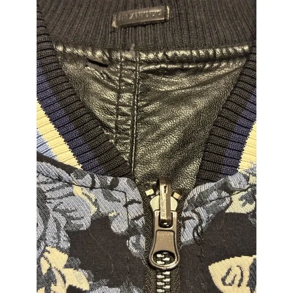 BLANKNYC Women's Faux Leather Moto Reversible Floral Jacquard Jacket Size Medium - Picture 12 of 16